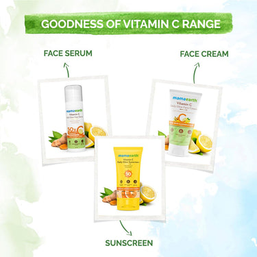 Mamaearth Vitamin C Daily Glow Sunscreen with Vitamin C & Turmeric for Sun Protection & Glow | SPF 50 & PA++++ Protection | No White Cast | Lightweight & Non-Sticky | Brightens Skin | For All Skin Types | 50 g